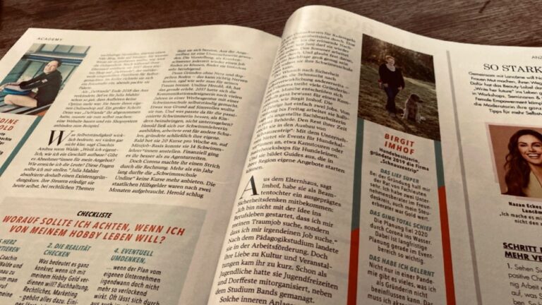 Schnauzentrip in der Zeitschrift BRIGITTE